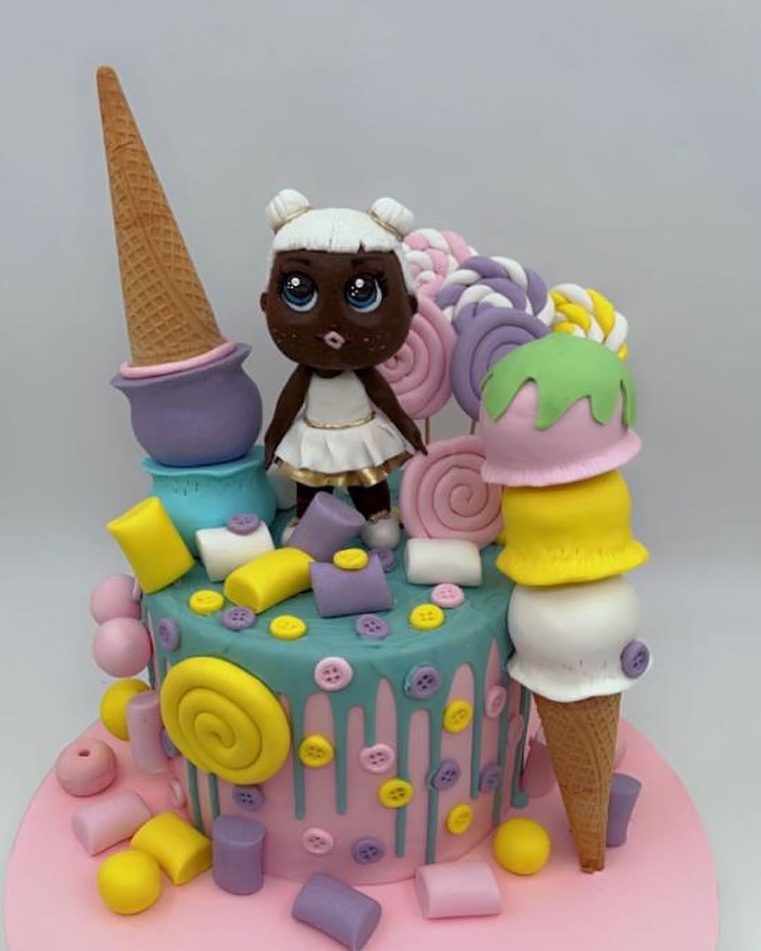 Chocolate celebration cake with berries