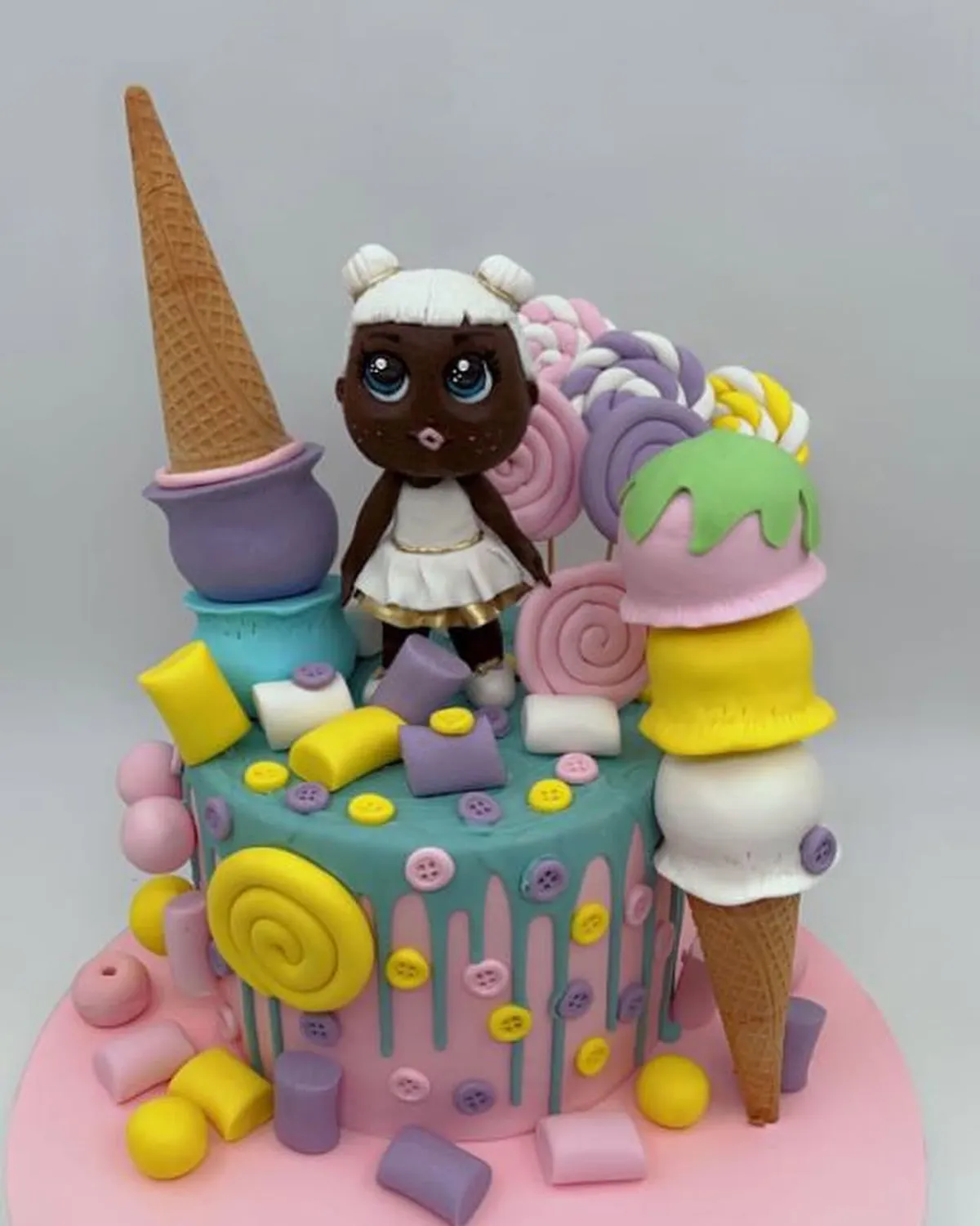 Chocolate celebration cake with berries